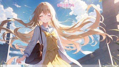 4k微笑椎名真昼黄色连衣裙