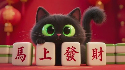 马上發財小黑猫