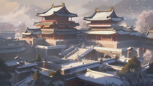 4K雪中紫荆城