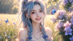 可爱蝴蝶女孩