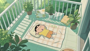 治愈小新阳台小憩