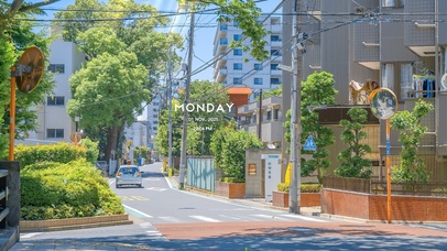 唯美治愈城市街道（带真实时间）