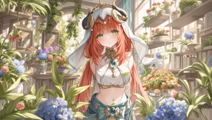 雪墨壁纸丨妮露丨花园少女丨