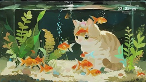 小猫的宠物小鱼