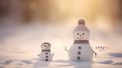 冬天唯美的雪人