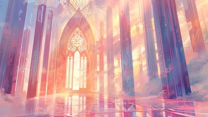 朦胧梦幻唯美教堂