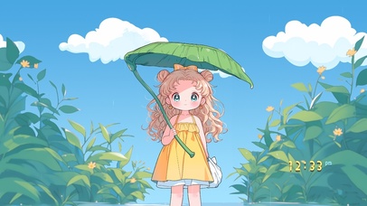 雨中美少女