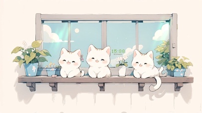 简约窗台小猫咪