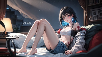 动漫长腿可爱女生