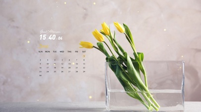 4k简约清新桌面（带日历）