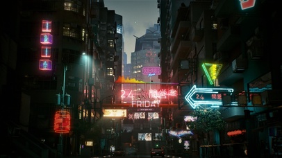 赛博朋克炫酷街道