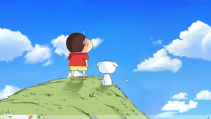 蜡笔小新与小白