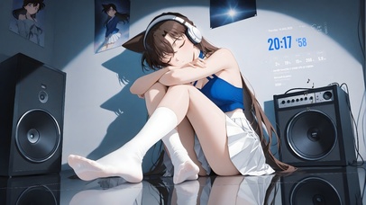 音响室小憩的小兰