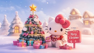 圣诞节kitty猫