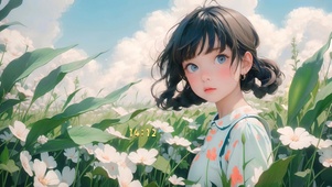 花海小女孩