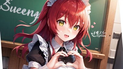 4k可爱比心女孩