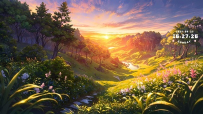 唯美护眼绿色大地