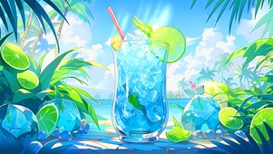 冰爽气泡青柠水	