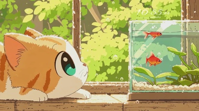 橘猫窗台小美好