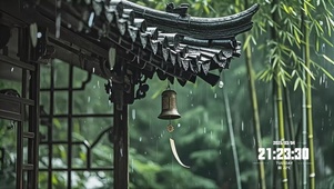 檐下听雨