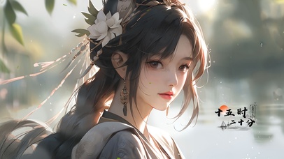 湖畔古风少女