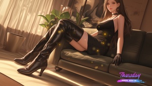 她的存在如同一幅流动的画卷