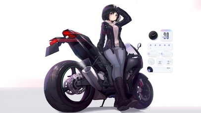 可爱摩托车女孩