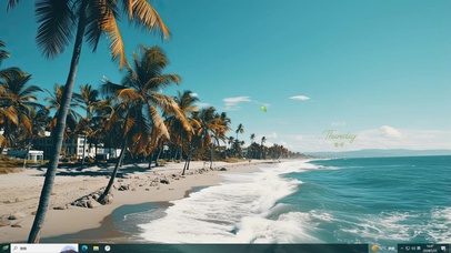 海滩好心情—【主题桌面】