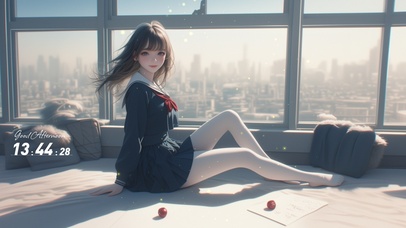 她的皮肤泛着如玫瑰般的光泽