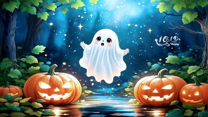 万圣节呆萌小幽灵