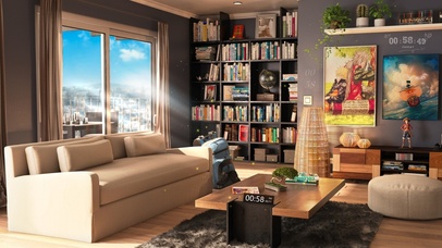 温馨二次元公寓房间