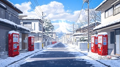 4K雪景 富士山下