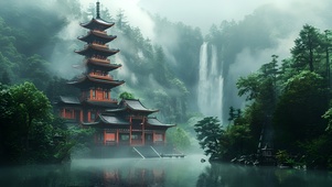 山水寺庙