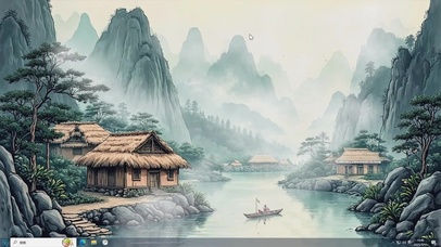 古风乡村风景-桌面主题