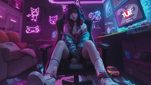 时尚电竞少女