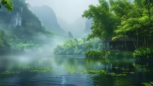 4K 清新自然 湖光水色 3