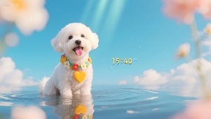 可爱比熊犬