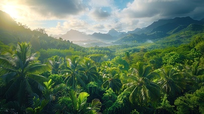 绿色护眼热带岛屿