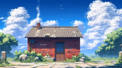 4K唯美清新自然夏日小屋