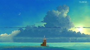 护眼草原夕阳