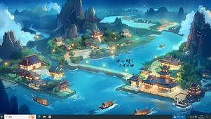 古风大唐夜景