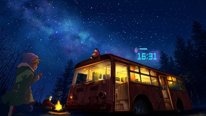 唯美夜晚星空流星