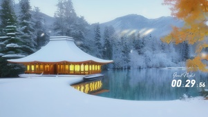 冬日湖面