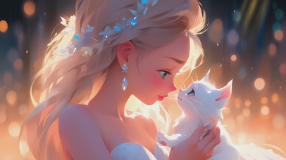 4K粒子互动猫咪和萝莉（禁转）