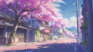 樱花公路景色
