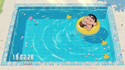 小新的夏日泳池 悠闲时光大作战