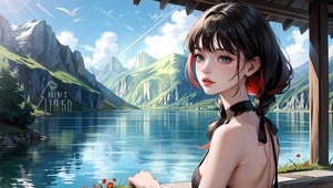 清凉夏日美女
