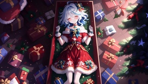 雪墨壁纸丨芙宁娜丨圣诞礼物丨