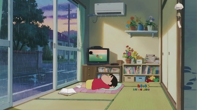 蜡笔小新雨天小憩