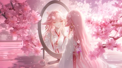 雪墨壁纸丨八重神子丨镜中人丨